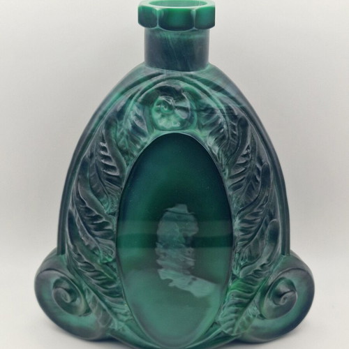 František Halama Art Deco liqueur set malachite glass like new