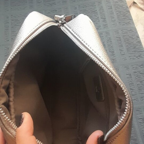 Women's crossbody bag silver, new, spacious and comfortable