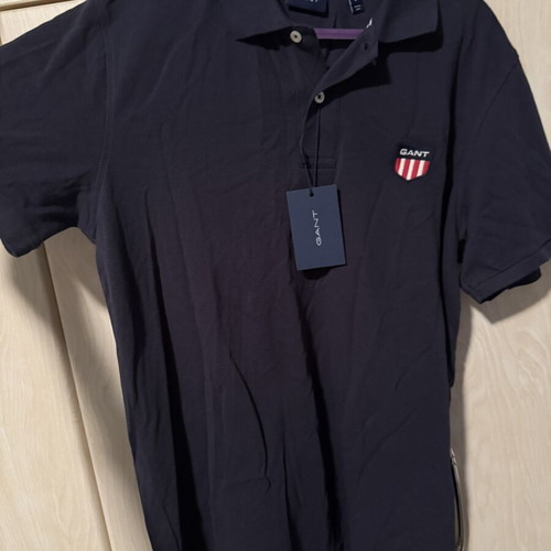 Gant Shield Logo Polo Shirt new, men's size L, navy blue