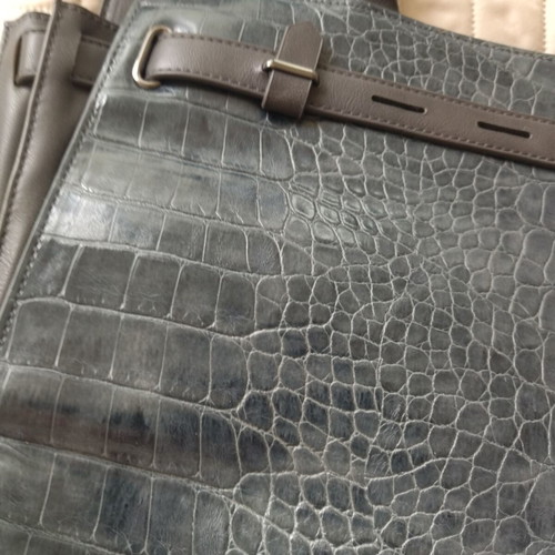 Bpc Bonprix Collection leather handbag new, gray and blue
