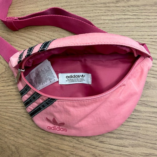 Adidas Original banana bag used, pink satin