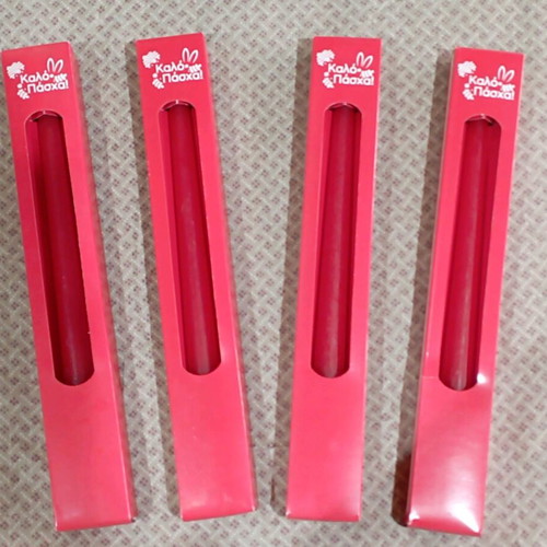 Red candles new, pack of 4, 30 cm