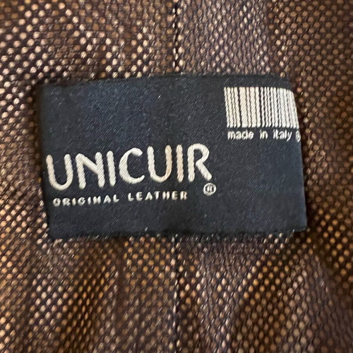 Italian leather jacket used, light brown, size 50