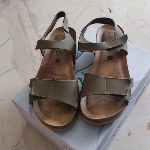 Plakton leather sandals like new, size 39, gray
