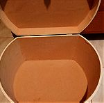  Καπελιέρα - Βαπτιστικό Κουτί Ξύλινο - Δερμάτινης Μπέζ
