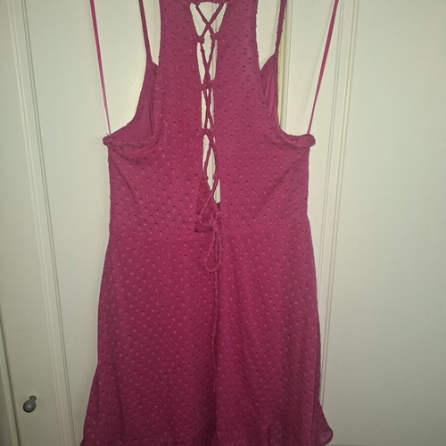 Bershka Mini Summer Dress like new, pink, zipper and back cord