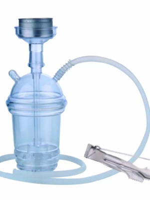 Acrylic Hookah Al Malik Akka Blue 23 cm new
