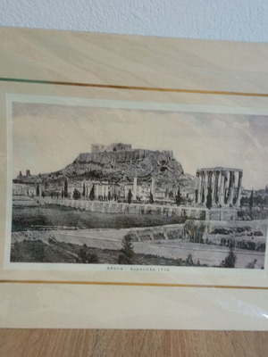Acropolis and Temple of Olympian Zeus 1910 Print new