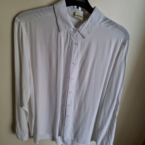 Women's white shirt size large cotton new