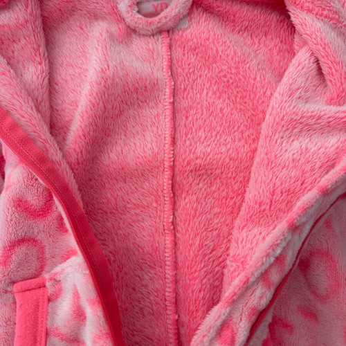 Girls' pink one-piece 5-6 years like new with fuzzy lining