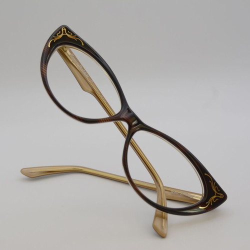 Jessica Roger Rabbit 2 Vintage Eyeglasses Brown Hand Crafted in Italy, new