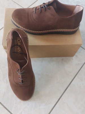 Καστόρινα παπούτσια τύπου oxford Ioannis leather Greece σαν καινούργια, καφέ, μέγεθος 37