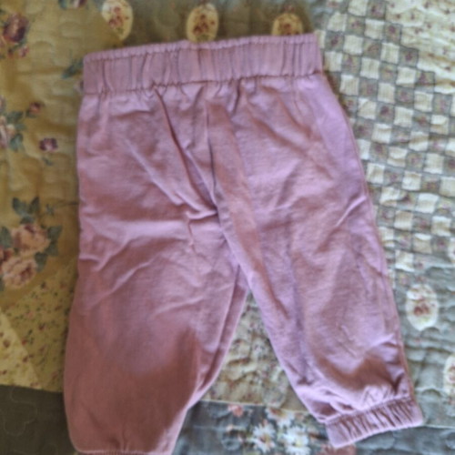 Sinsay pink baby cotton fleece pants like new, size up to 68 cm