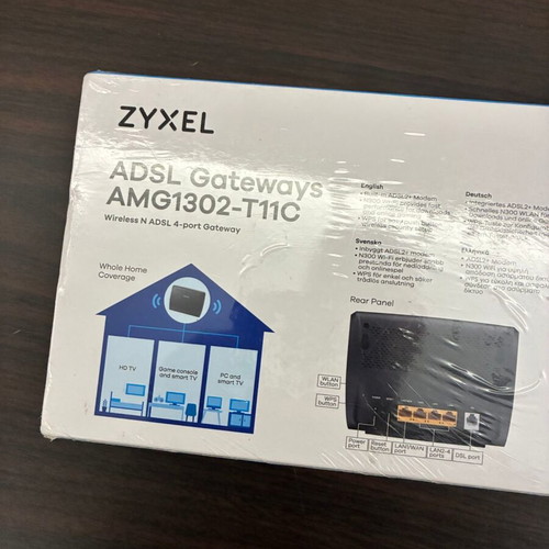 Zyxel AMG1302-T11C ADSL2+ modem router new, wireless Wi-Fi 4