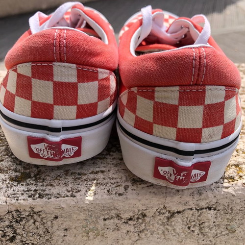 Vans shoes orange used, size 38.5