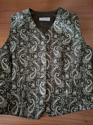 Women's vest with gold designs