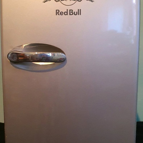Red Bull mini fridge used, fits 8 cans