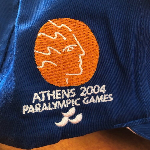 Olympic Games Athens 2004 cap new, blue with orange design