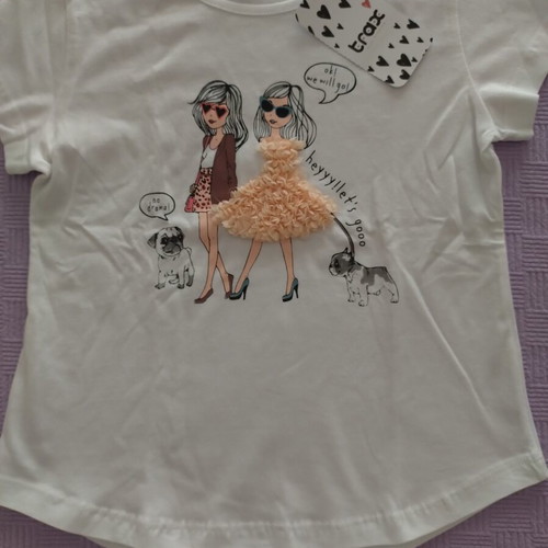 Girls' clothing set with capri leggings and blouse, new, age 6