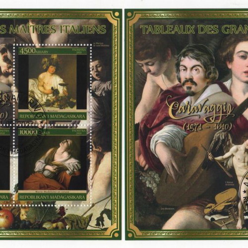 Madagascar 2021 Caravaggio stamp set new, complete with block and minisheet