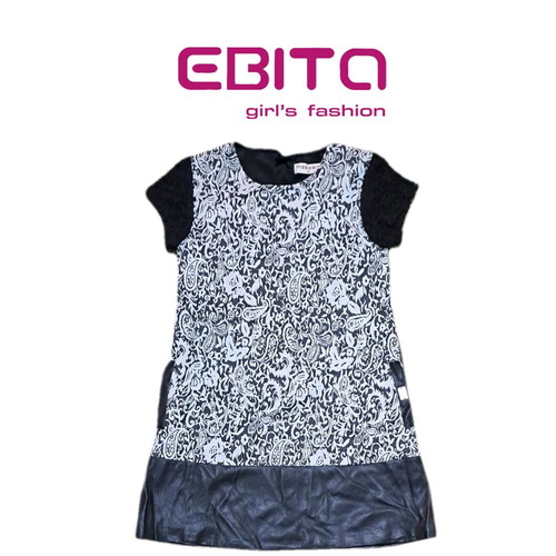 Miss EBITA girls dress for 8 years old like new, black and white