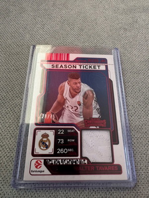 Panini EuroLeague Contenders Walter Tavares Patch 2025-2026 new
