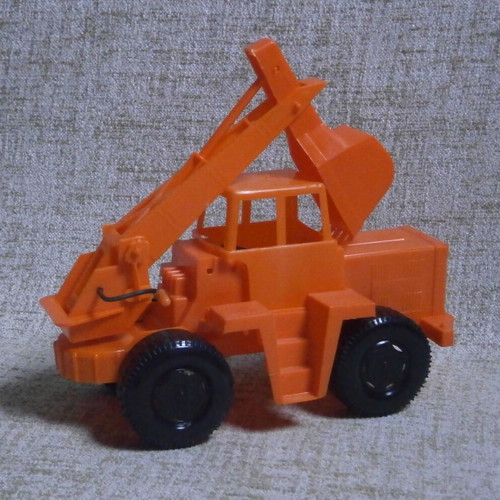 Plastic vintage excavator new rare functional toy