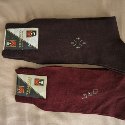 Trianko Luxury men's socks set of 6, new, wool and cotton