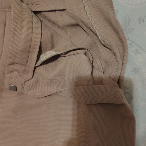 Beige office pants straight fit used, size S