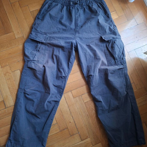Zara cargo pants size M used, charcoal gray-washed black