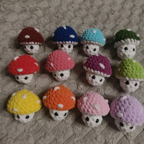 Amigurumi Stress Relief Mushrooms made to order