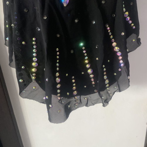 Rhythmic gymnastics leotard used with decorative skirt