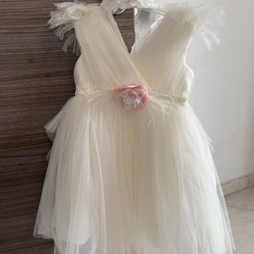Baby Bloom tulle dress like new with Abel&Lula headband and shoes