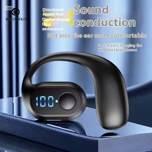 Wireless Open-Ear Bluetooth Headset with Clip and Touch Control, New