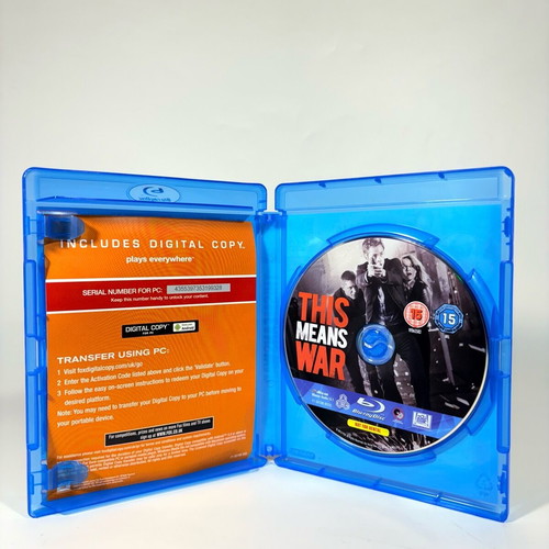 This Means War Blu-ray like new with English subtitles