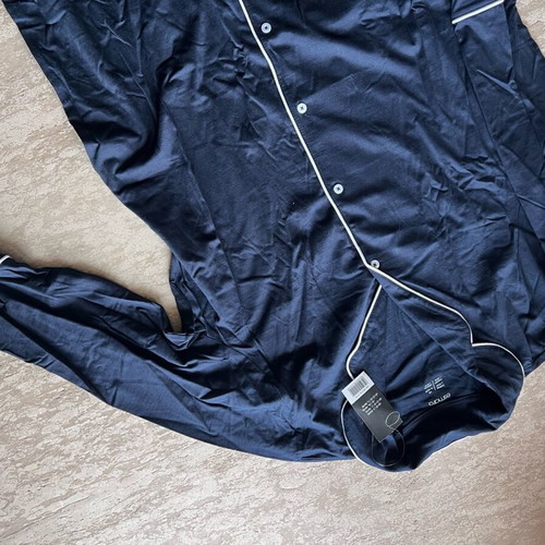 Robe bathrobe women's pajama new navy blue