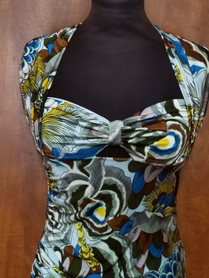 Vintage Top Ice Iceberg με Χιαστί Πλάτη και Floral Print, Καινούργιο