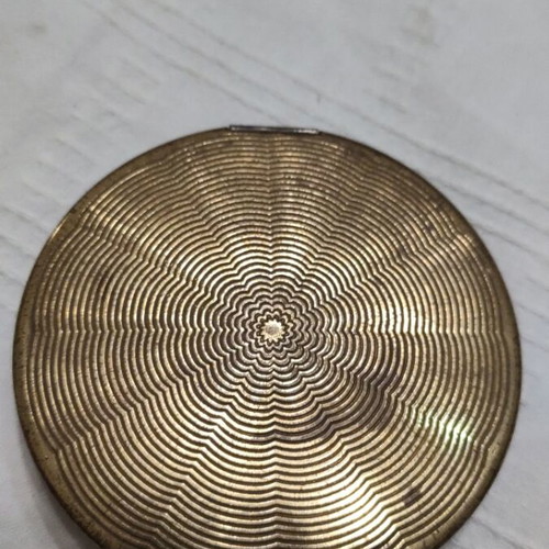 Powder case vintage used, bronze