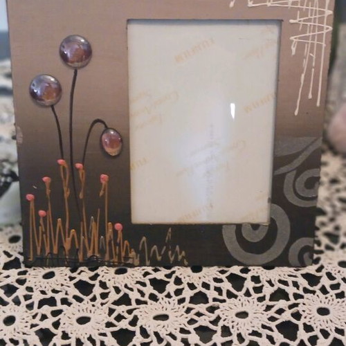 Handmade photo frame used, vertical and horizontal