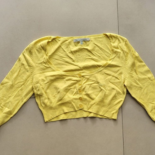Vintage crop bolero jacket Bershka like new, yellow, size M