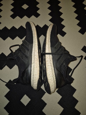 Adidas Ultraboost black running shoes, size 42