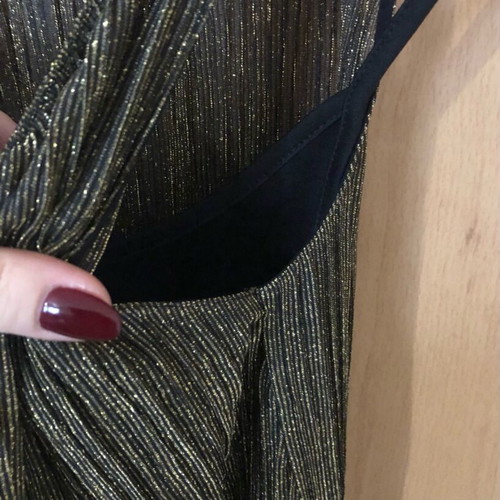 Mango large double dress with gold thread like new