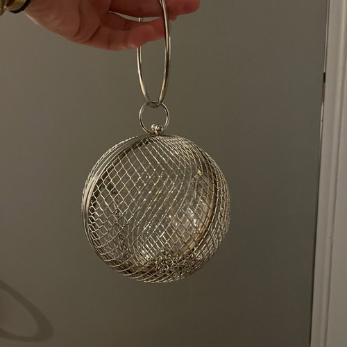 Τσάντα Ball Clutch μεταχειρισμένη, Paris Texas, χειρός με αλυσίδα
