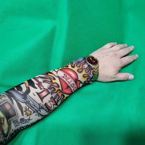 Tattoo sleeve stocking for arm new, 35 centimeters long