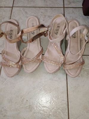 Women's sandals like new, size 37, beige, two pairs