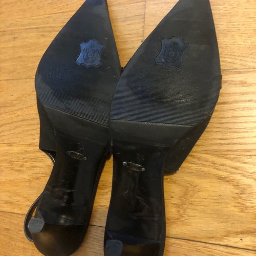 Kalogiou black pumps like new, size 37.5, fabric and leather