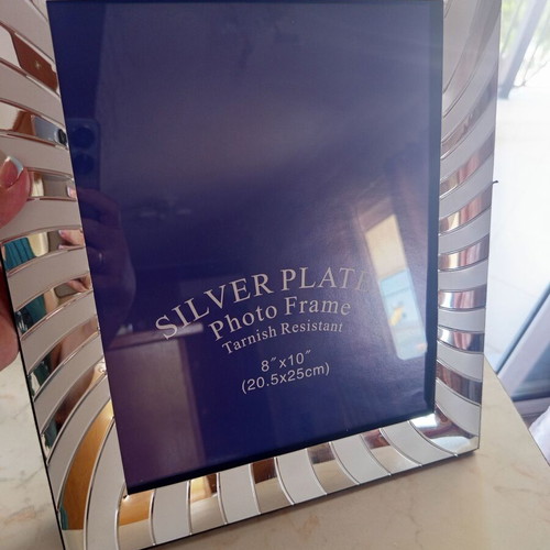 Silver photo frame, new