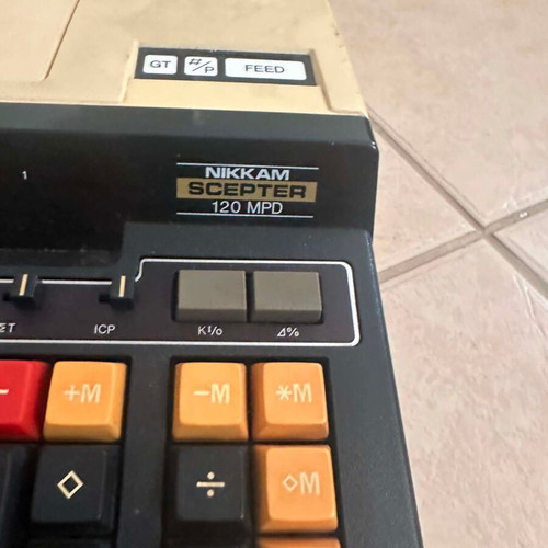 Nikkam 120 MPD printing electronic calculator, vintage