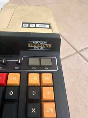 Nikkam 120 MPD printing electronic calculator, vintage