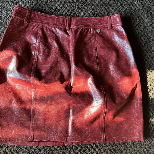 Attrattivo women's mini skirt made of eco leather like new, size M